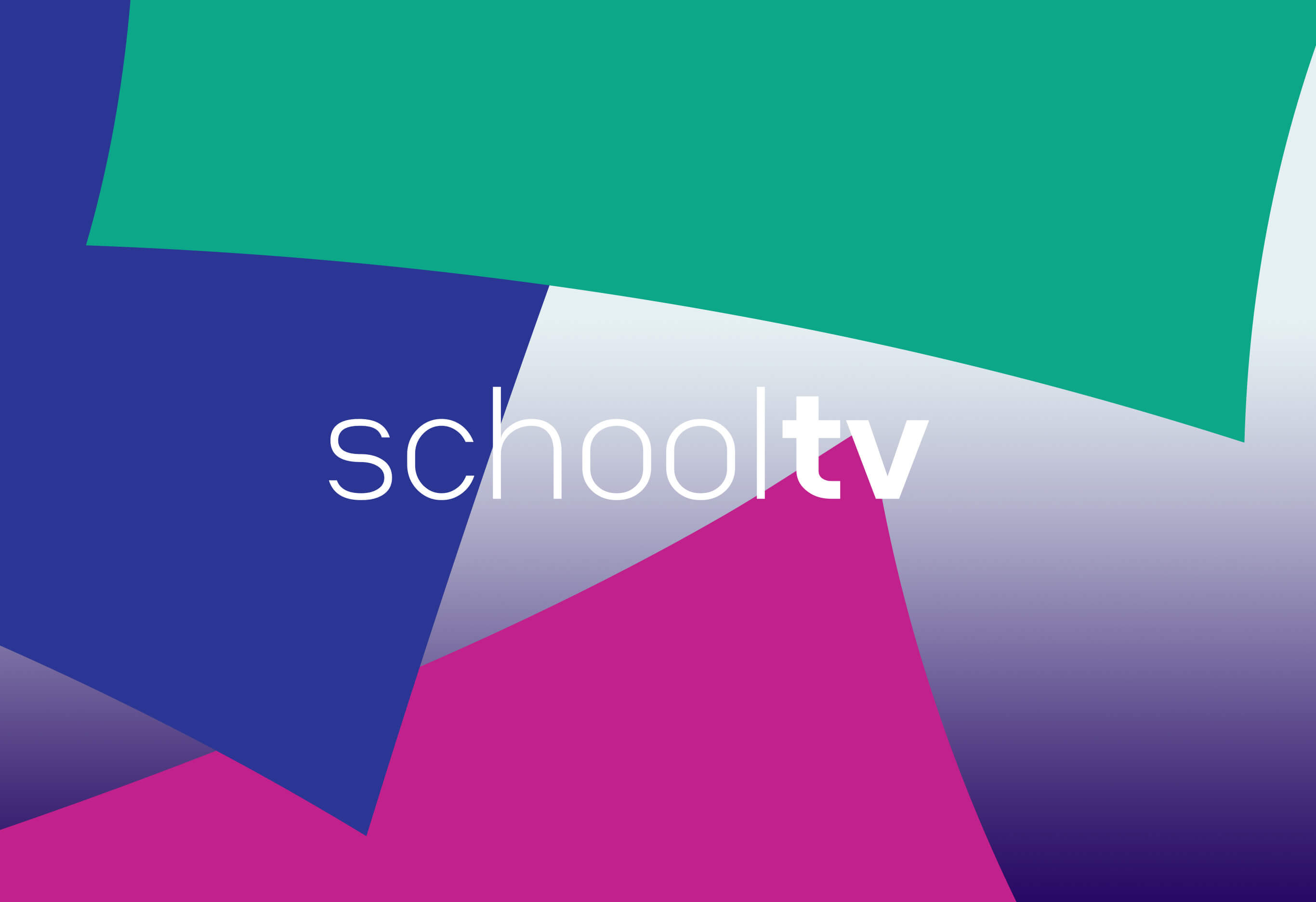 Grafische, abstracte vormen in de schooltv stijl